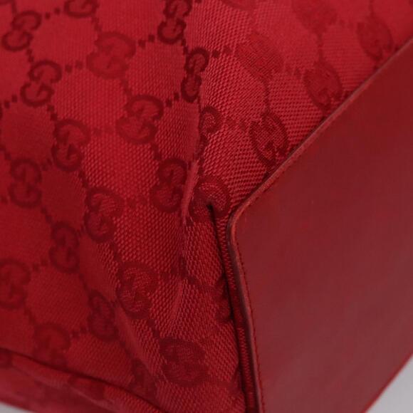 GUCCI GG Canvas Tote Bag Red Gold 002 002 - Picture 10 of 16